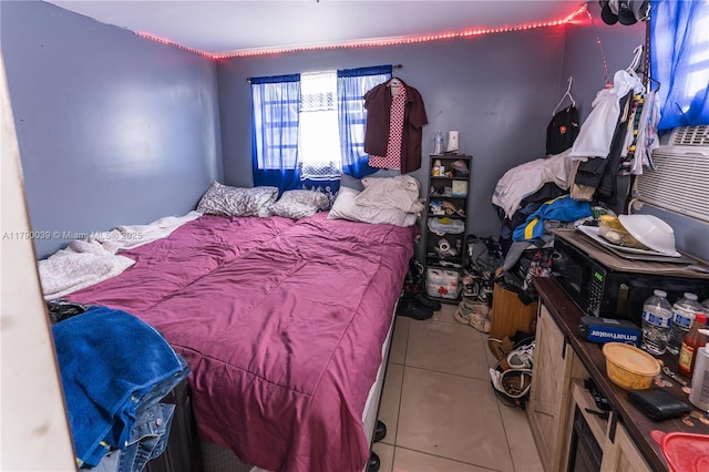 view of tiled bedroom
