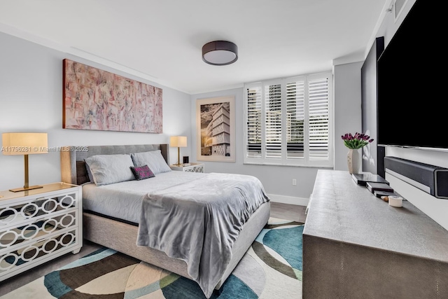 bedroom with baseboards