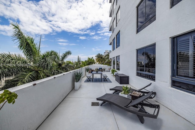 view of patio with outdoor dining area