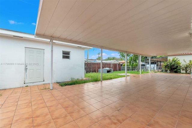view of patio with a fenced backyard