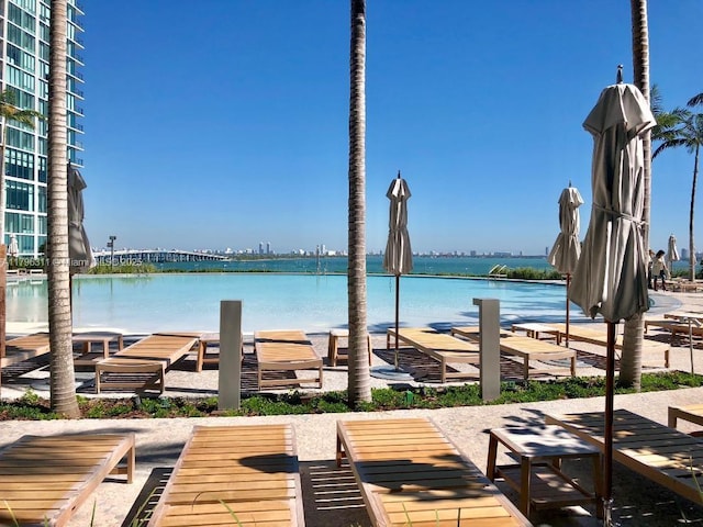 view of water feature