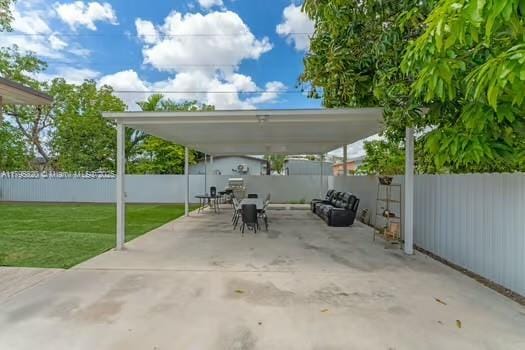 view of patio with fence