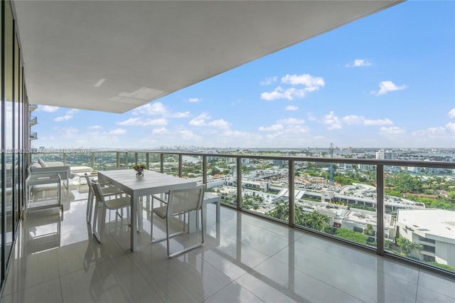 balcony featuring a city view