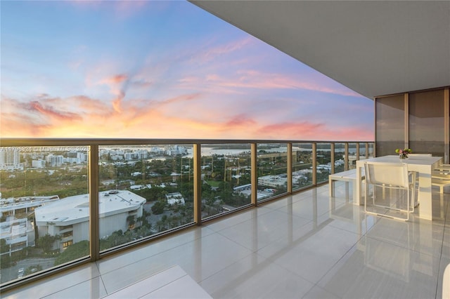 balcony featuring a view of city