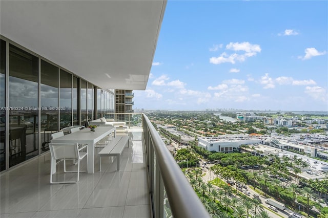 balcony featuring a view of city