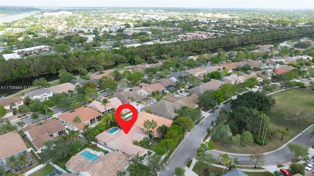 birds eye view of property featuring a residential view