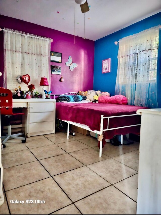 5706 Simms St, Hollywood, FL 33021 - bedroom featuring tile patterned floors and ceiling fan