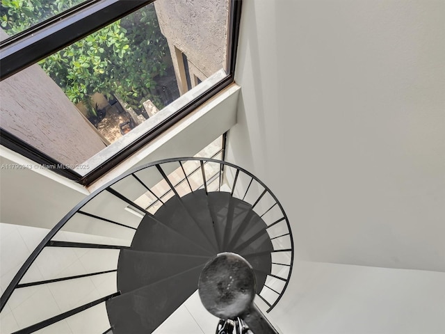 view of stairway