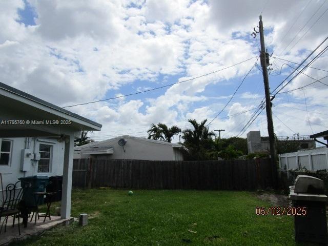 view of yard with fence private yard