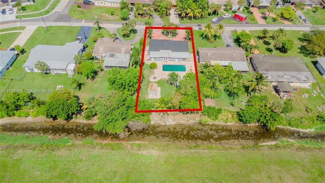 717 E River Dr, Margate, FL 33063 - aerial perspective of suburban area with property parcel outlined