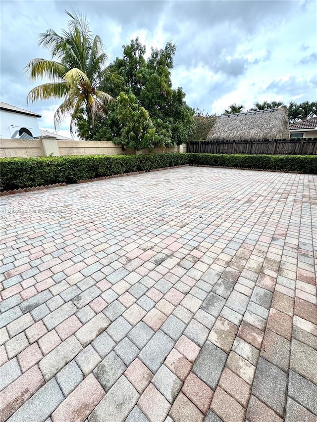 view of patio with fence