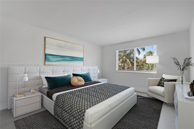 240 Galen Dr Unit 308, Key Biscayne, FL 33149 - bedroom with light tile patterned flooring and baseboards