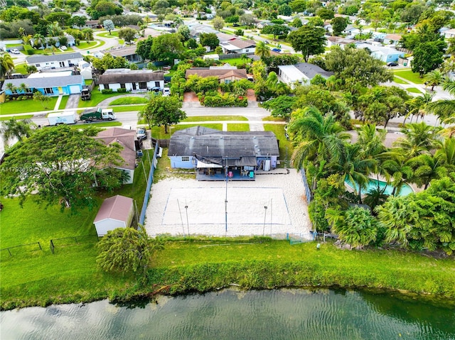 18231 SW 90th Ct, Palmetto Bay, FL 33157 - birds eye view of property with a water view and a residential view