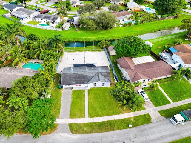 18231 SW 90th Ct, Palmetto Bay, FL 33157 - bird's eye view with a water view and a residential view