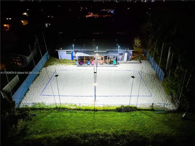 18231 SW 90th Ct, Palmetto Bay, FL 33157 - view of pool with volleyball court and fence