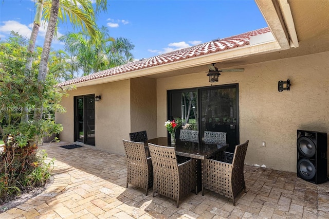 11377 NW 21st Ct, Coral Springs, FL 33071 - view of patio / terrace featuring outdoor dining area and a ceiling fan