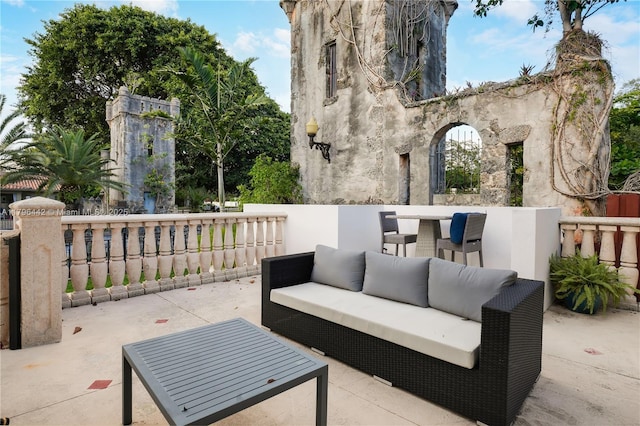 view of patio / terrace with an outdoor living space