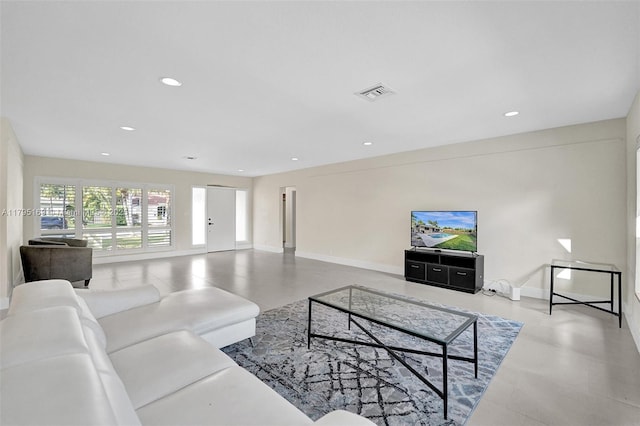 1438 Harrison St, Hollywood, FL 33020 - living area featuring recessed lighting and baseboards
