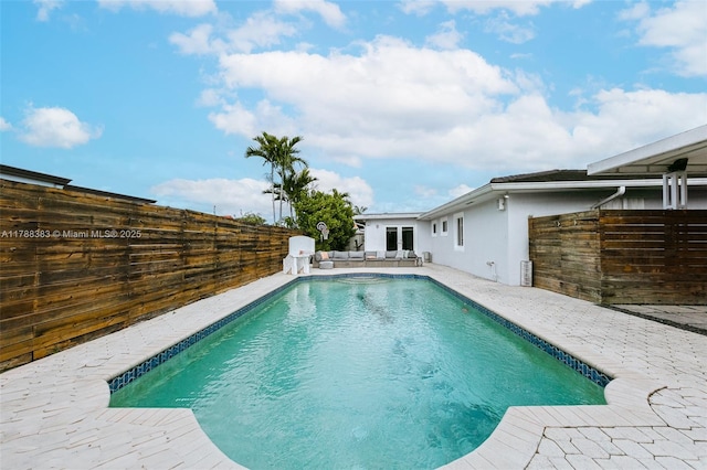 13305 SW 22nd Ter, Miami, FL 33175 - view of swimming pool featuring a fenced backyard, a patio area, and a fenced in pool