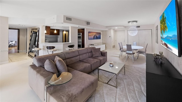 1900 Sunset Harbour Dr Unit 2008, Miami Beach, FL 33139 - living area featuring visible vents