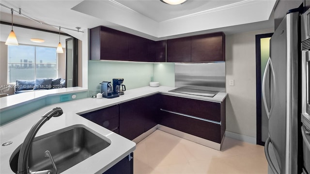 1900 Sunset Harbour Dr Unit 2008, Miami Beach, FL 33139 - kitchen with a sink, light countertops, and modern cabinets