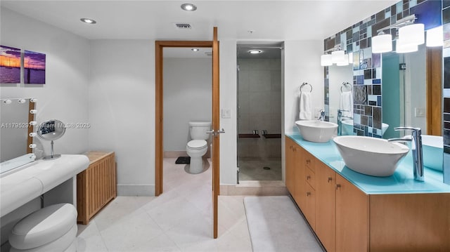 1900 Sunset Harbour Dr Unit 2008, Miami Beach, FL 33139 - full bathroom featuring toilet, radiator, visible vents, a sink, and a shower stall