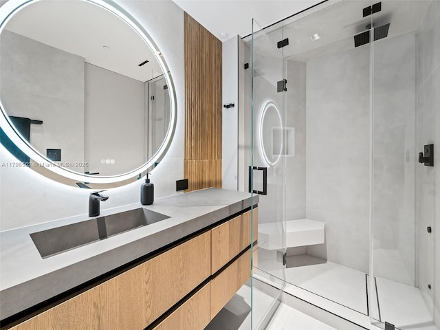 3101 S Ocean Dr Unit 2905, Hollywood, FL 33019 - bathroom with vanity and a shower stall