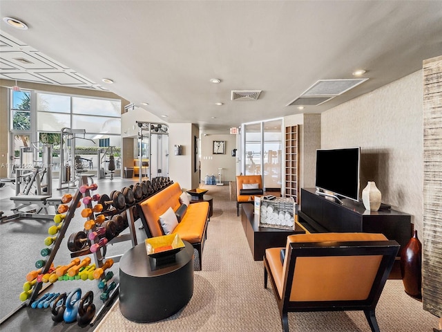 3101 S Ocean Dr Unit 2905, Hollywood, FL 33019 - living area with carpet flooring and recessed lighting