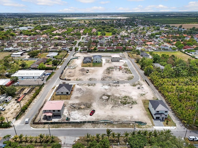 drone / aerial view with a residential view