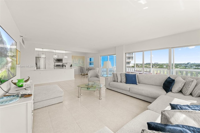 4001 Hillcrest Dr Unit 1017, Hollywood, FL 33021 - living room featuring light tile patterned floors