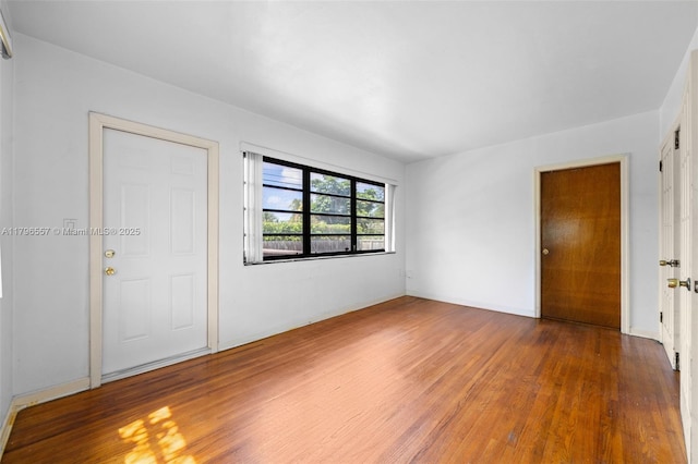 interior space with wood finished floors