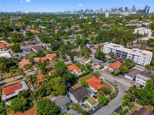 aerial view with a view of city