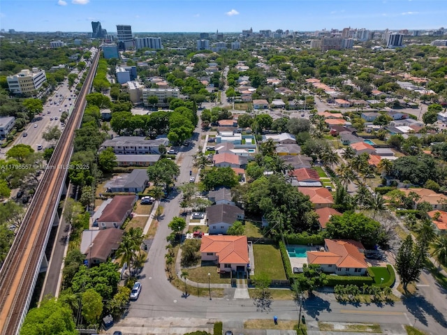 bird's eye view with a view of city