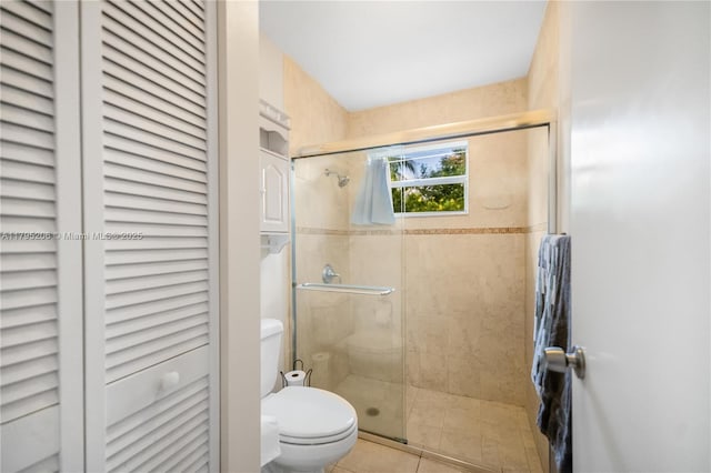 1249 NW 126th Ter, Sunrise, FL 33323 - full bathroom with a closet, toilet, and a stall shower