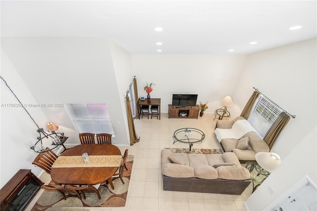 1249 NW 126th Ter, Sunrise, FL 33323 - living room featuring recessed lighting and tile patterned flooring