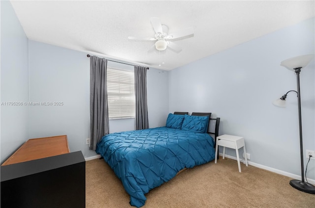 1249 NW 126th Ter, Sunrise, FL 33323 - bedroom with carpet, baseboards, and a ceiling fan