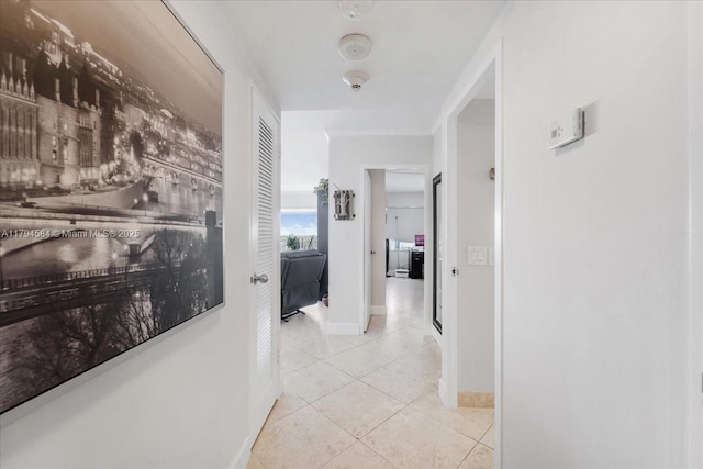 2100 S Ocean Dr Unit 10E, Fort Lauderdale, FL 33316 - hallway with tile patterned floors and baseboards