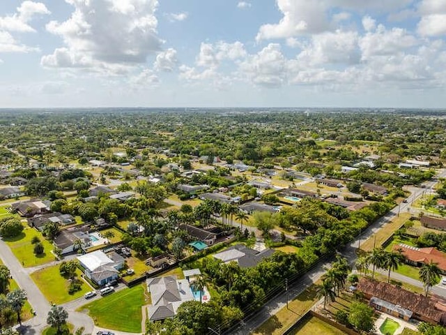 aerial view with a residential view
