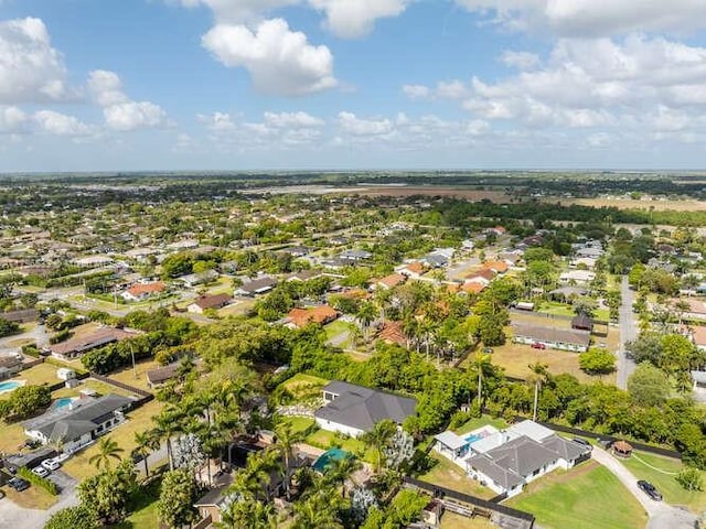 bird's eye view with a residential view