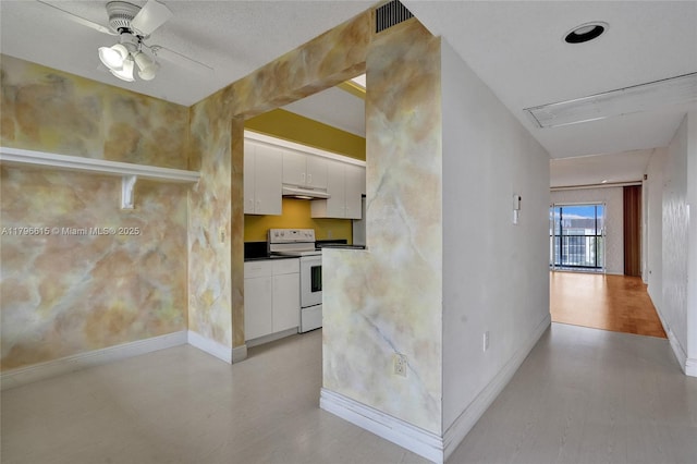 12750 SW 15th St Unit 411D, Pembroke Pines, FL 33027 - hallway with attic access and baseboards