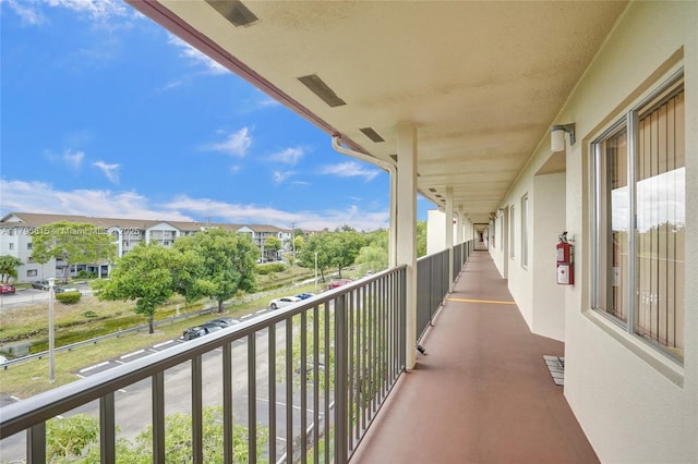 balcony with a residential view