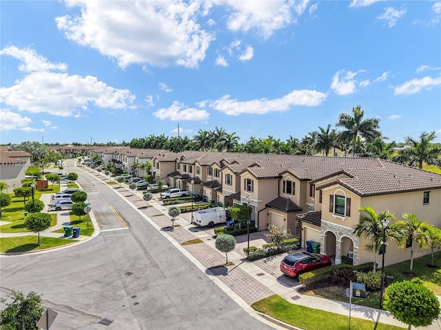 aerial view featuring a residential view