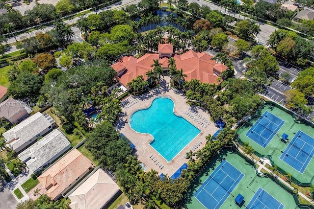 birds eye view of property