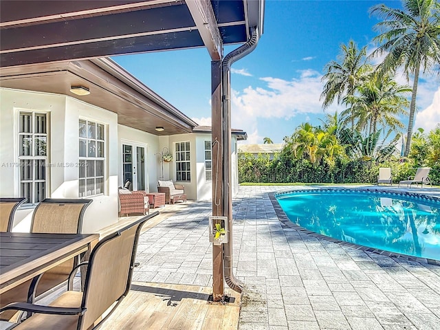 17931 NW 85th Ave, Hialeah, FL 33015 - swimming pool featuring a patio and outdoor dining space