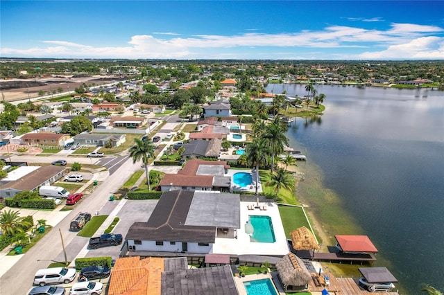 17931 NW 85th Ave, Hialeah, FL 33015 - aerial perspective of suburban area with a pool area and a large body of water