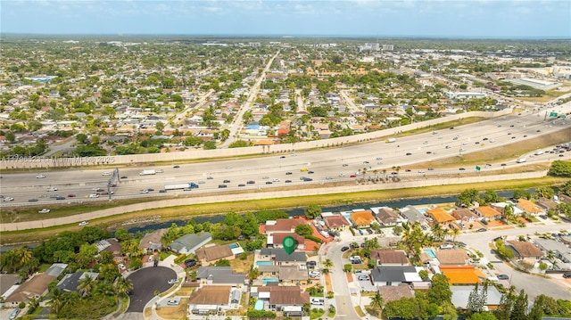 aerial view featuring a residential view