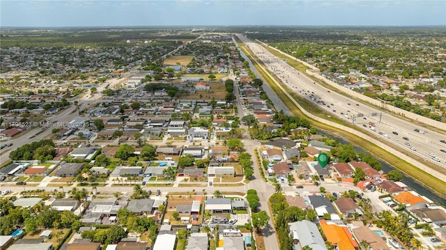 bird's eye view with a residential view