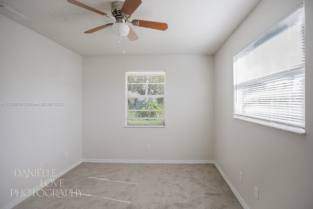557 NW Fairfax Ave, Port St Lucie, FL 34983 - spare room with baseboards, carpet flooring, and a ceiling fan