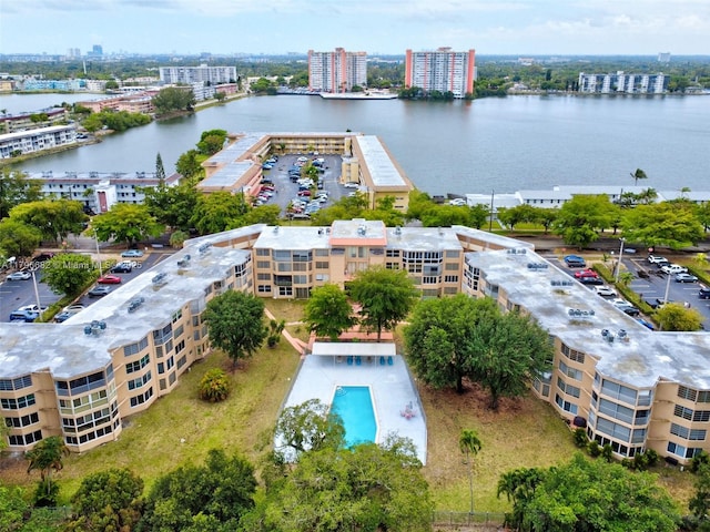 1301 NE 191st St Unit F417, Miami, FL 33179 - bird's eye view featuring a water view and a view of city