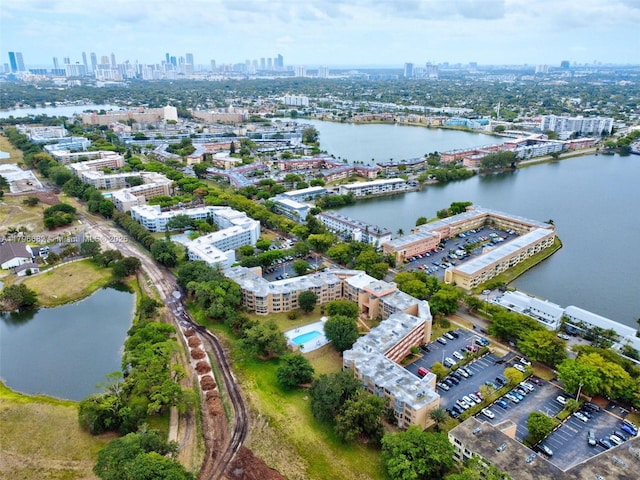 1301 NE 191st St Unit F417, Miami, FL 33179 - bird's eye view with a water view and a view of city